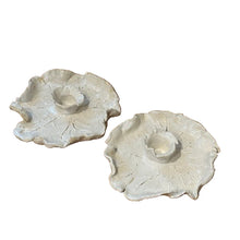 Load image into Gallery viewer, ruffled leaves candle holders