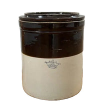 Load image into Gallery viewer, antique stoneware crock with lid