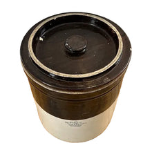 Load image into Gallery viewer, antique stoneware crock with lid