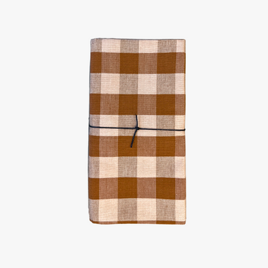 blush/terracotta gingham napkins