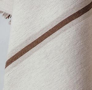 hand woven cotton throw blanket - olimpia stripe