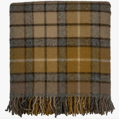 wool tartan throw - buchanan plaid