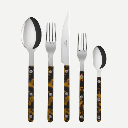 bistrot tortoise 5 piece flatware
