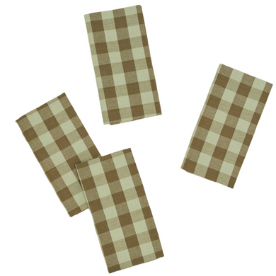 sage/olive gingham napkins