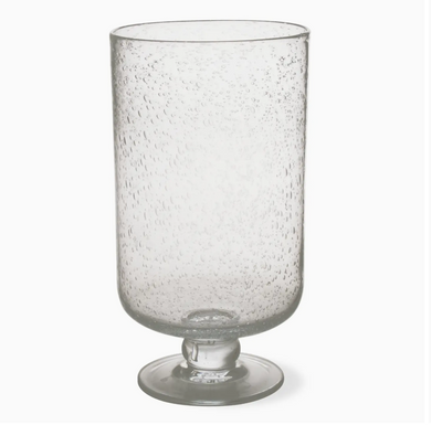 bubbled glass pedestal hurricane