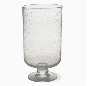 bubbled glass pedestal hurricane