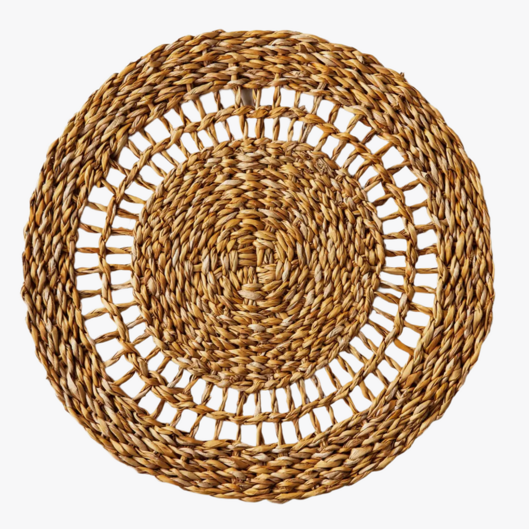 open weave seagrass placemat