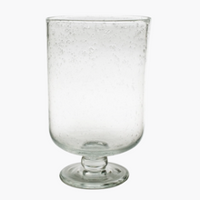 Load image into Gallery viewer, bubbled glass pedestal hurricane