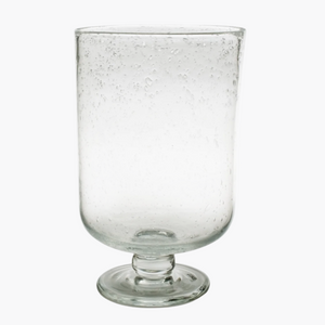 bubbled glass pedestal hurricane