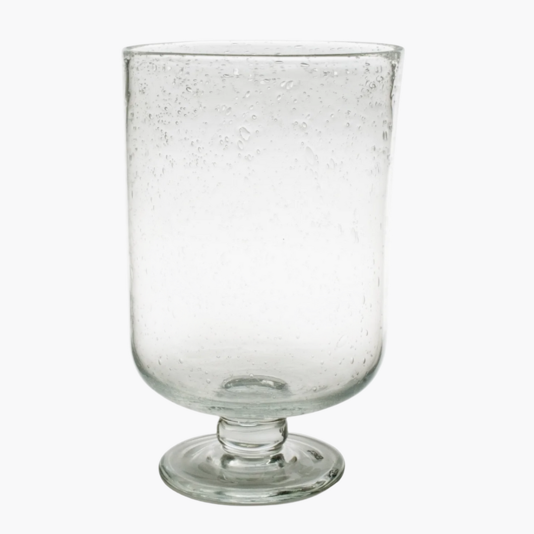 bubbled glass pedestal hurricane