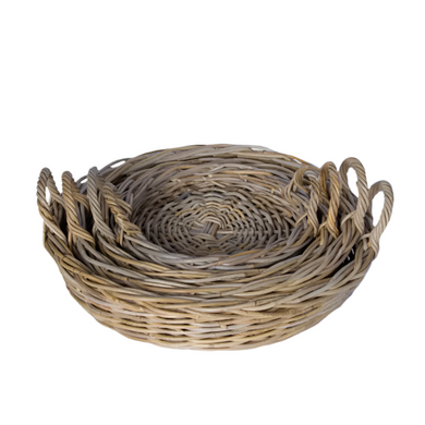 rattan round tray