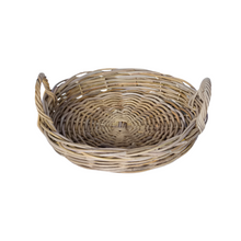 Load image into Gallery viewer, rattan round tray