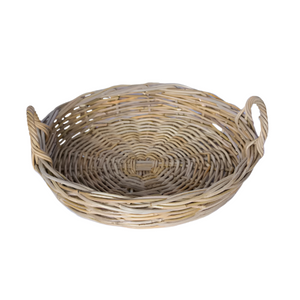 rattan round tray