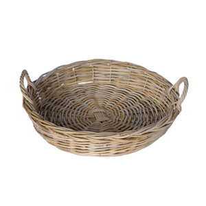 rattan round tray