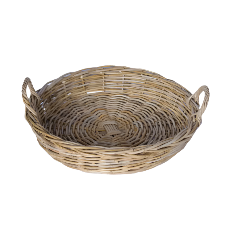 rattan round tray