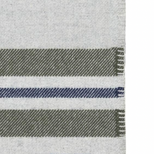 Load image into Gallery viewer, wool throw with cabin stripe