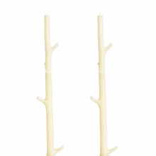 Load image into Gallery viewer, Stick Candle maple branch beeswax candle, pair