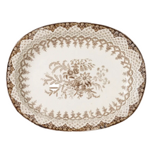 Load image into Gallery viewer, antique brown transferware platter