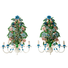 Load image into Gallery viewer, vintage tole sconces