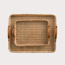 Load image into Gallery viewer, rectangular rattan tray