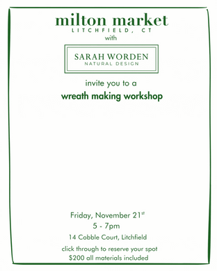 Sarah Worden Natural Design Wreath Workshop