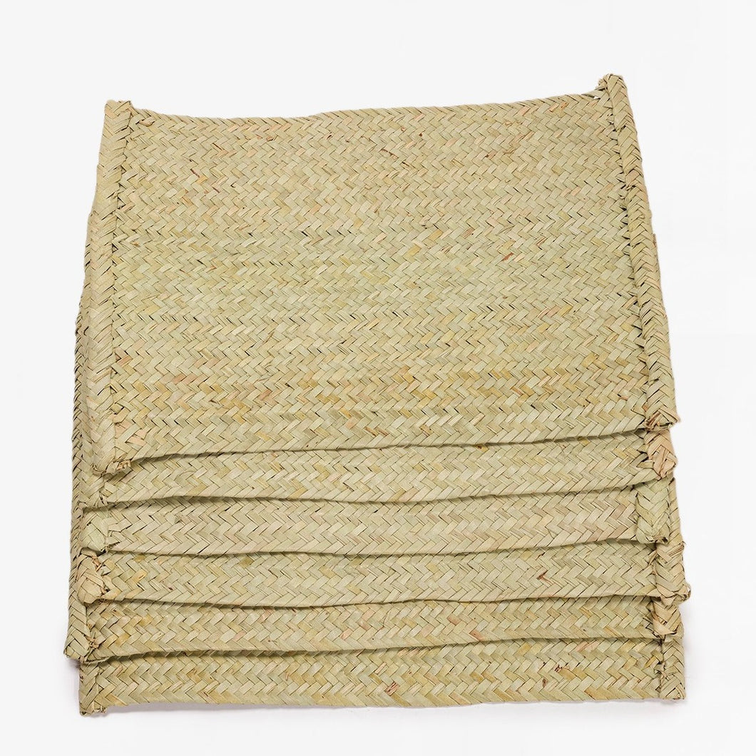 woven palm leaf rectangular placemat
