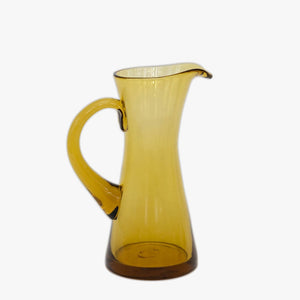vintage amber mouth blown pitcher
