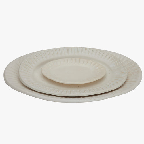 Judy Jackson fluted stoneware oval platter