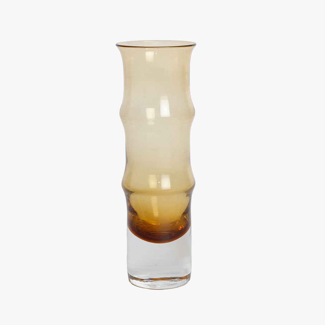 vintage amber glass bud vase