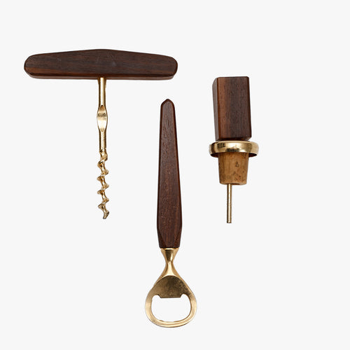 vintage midcentury rosewood bar tools