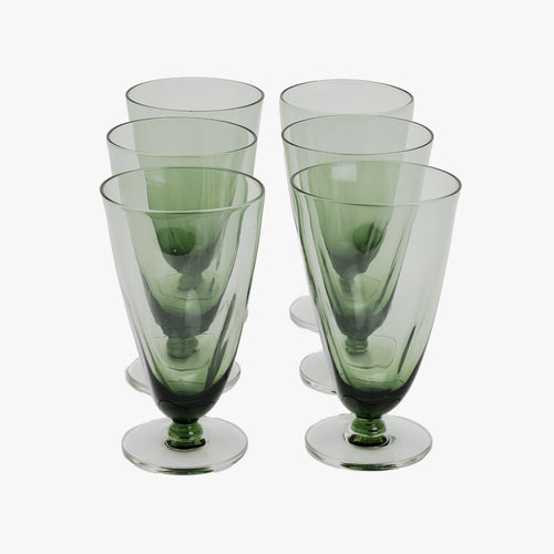 vintage Russel Wright goblets, green