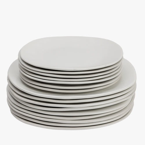 organic dinnerware, white