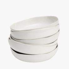 Load image into Gallery viewer, organic dinnerware, low bowl, white