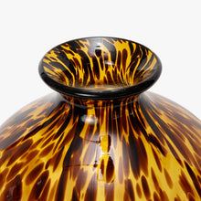 Load image into Gallery viewer, vintage mouth blown tall tortoise glass vase