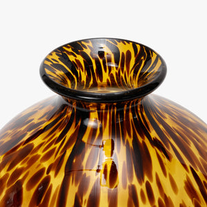 vintage mouth blown tall tortoise glass vase