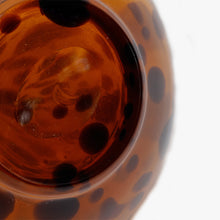Load image into Gallery viewer, vintage mouth blown round tortoise glass vase