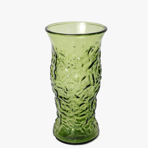 vintage green glass vase