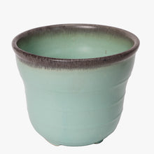 Load image into Gallery viewer, vintage aquamarine ceramic planter