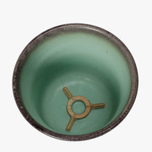 Load image into Gallery viewer, vintage aquamarine ceramic planter