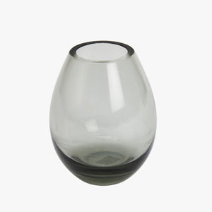 vintage smoky grey glass vase
