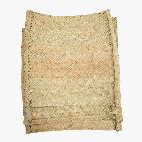 woven palm leaf square placemat