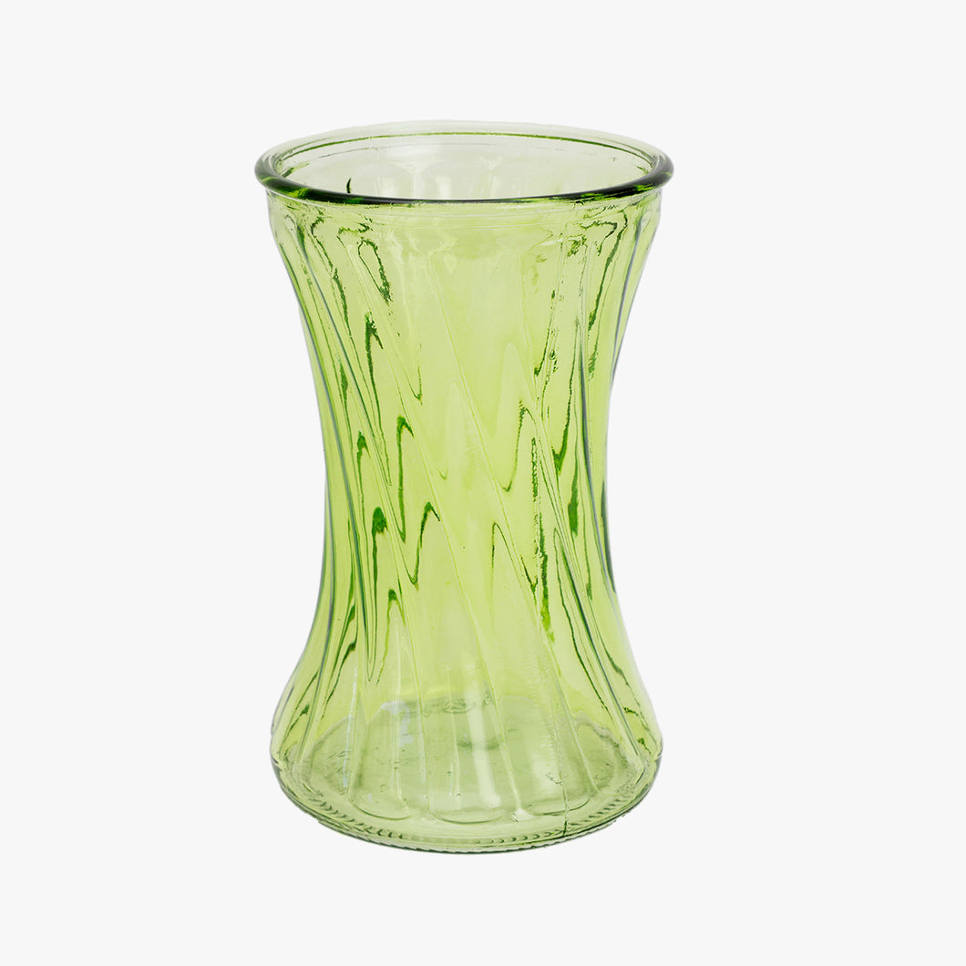 vintage pressed twist glass vase