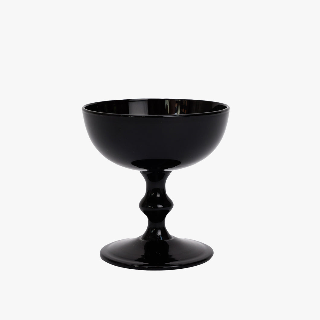 vintage black glass coupe