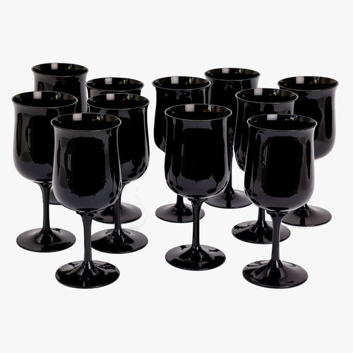 vintage black wine glass