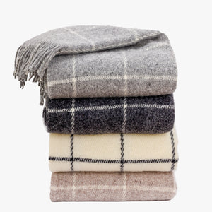windowpane wool blanket