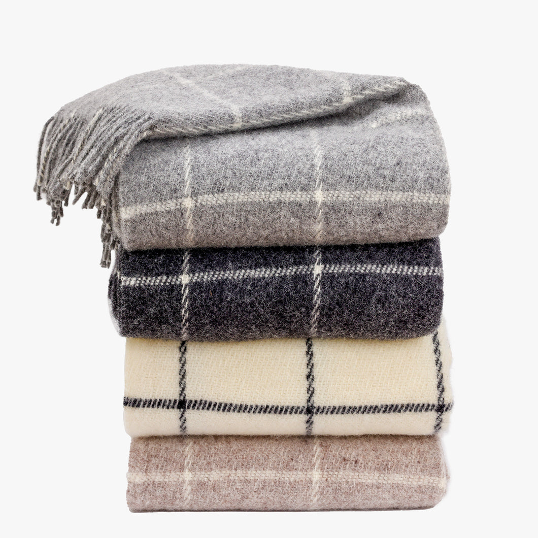 windowpane wool blanket