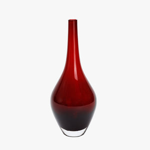 vintage mouthblown garnet vase
