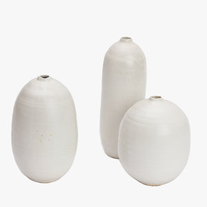 Judy Jackson "bottles" vase, matte white
