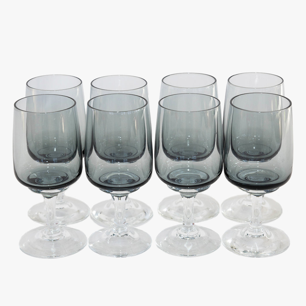 vintage grey glass cordial