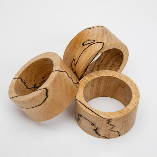 Spencer Peterman spalted maple wood napkin ring